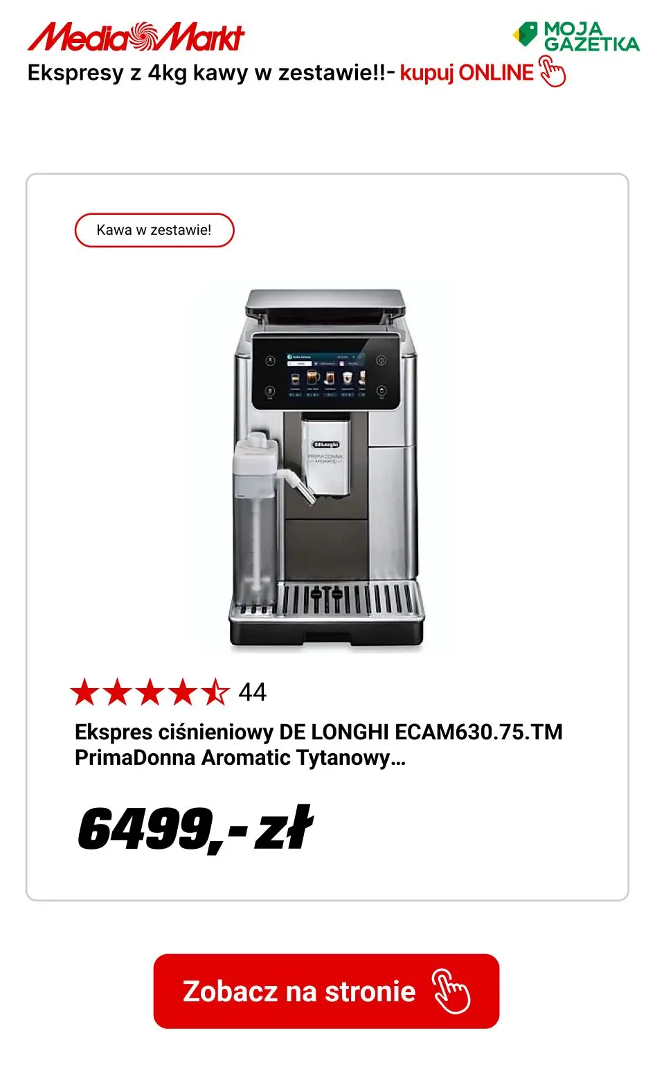 gazetka promocyjna Media Markt Ekspresy automatyczne z 4kg kawy Eduscho w zestawie! - Strona 6