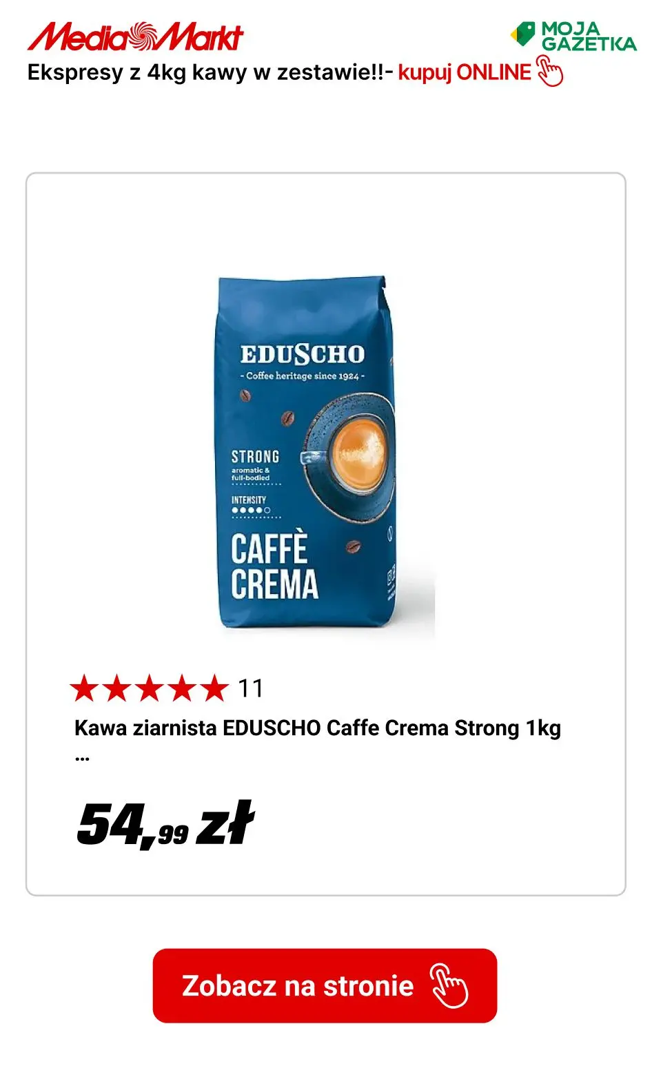 gazetka promocyjna Media Markt Ekspresy automatyczne z 4kg kawy Eduscho w zestawie! - Strona 7