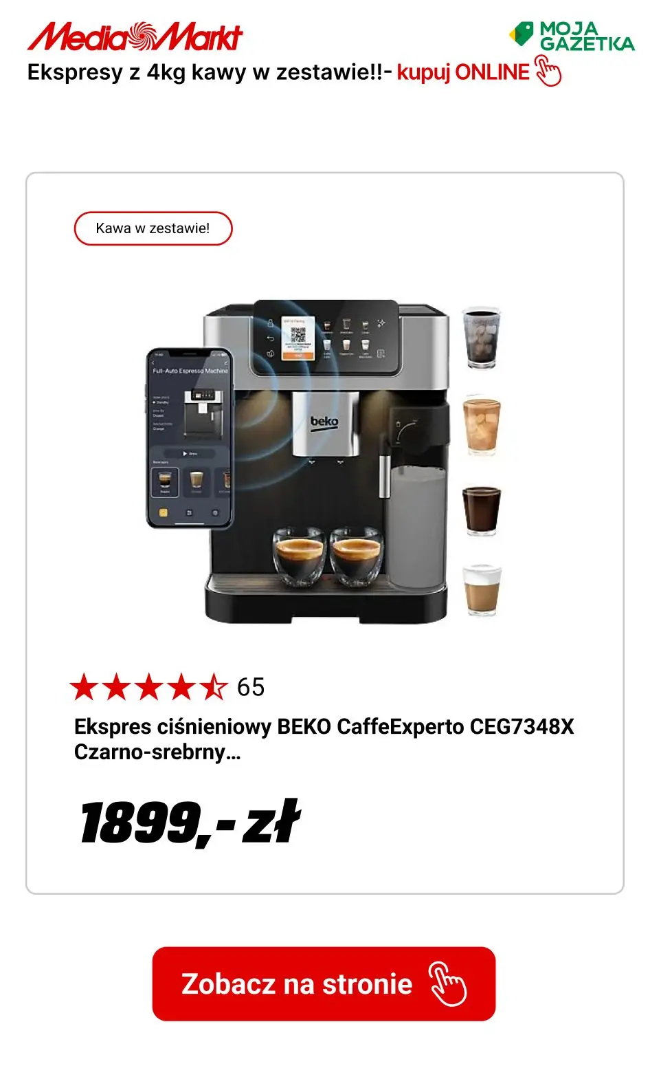 gazetka promocyjna Media Markt Ekspresy automatyczne z 4kg kawy Eduscho w zestawie! - Strona 8