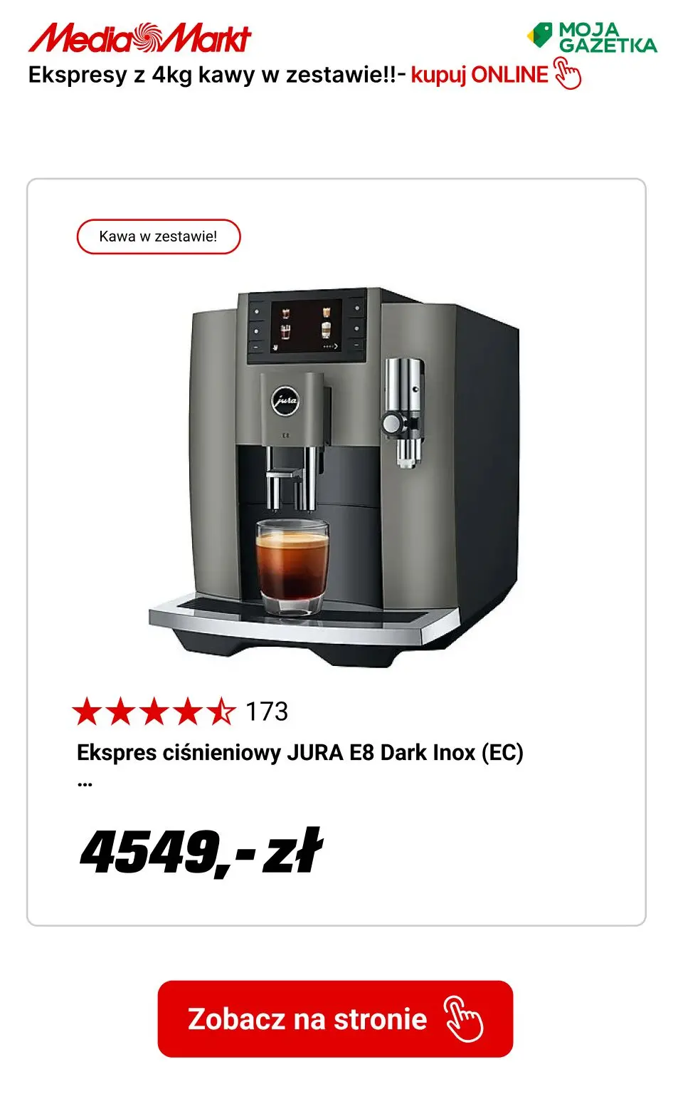 gazetka promocyjna Media Markt Ekspresy automatyczne z 4kg kawy Eduscho w zestawie! - Strona 9