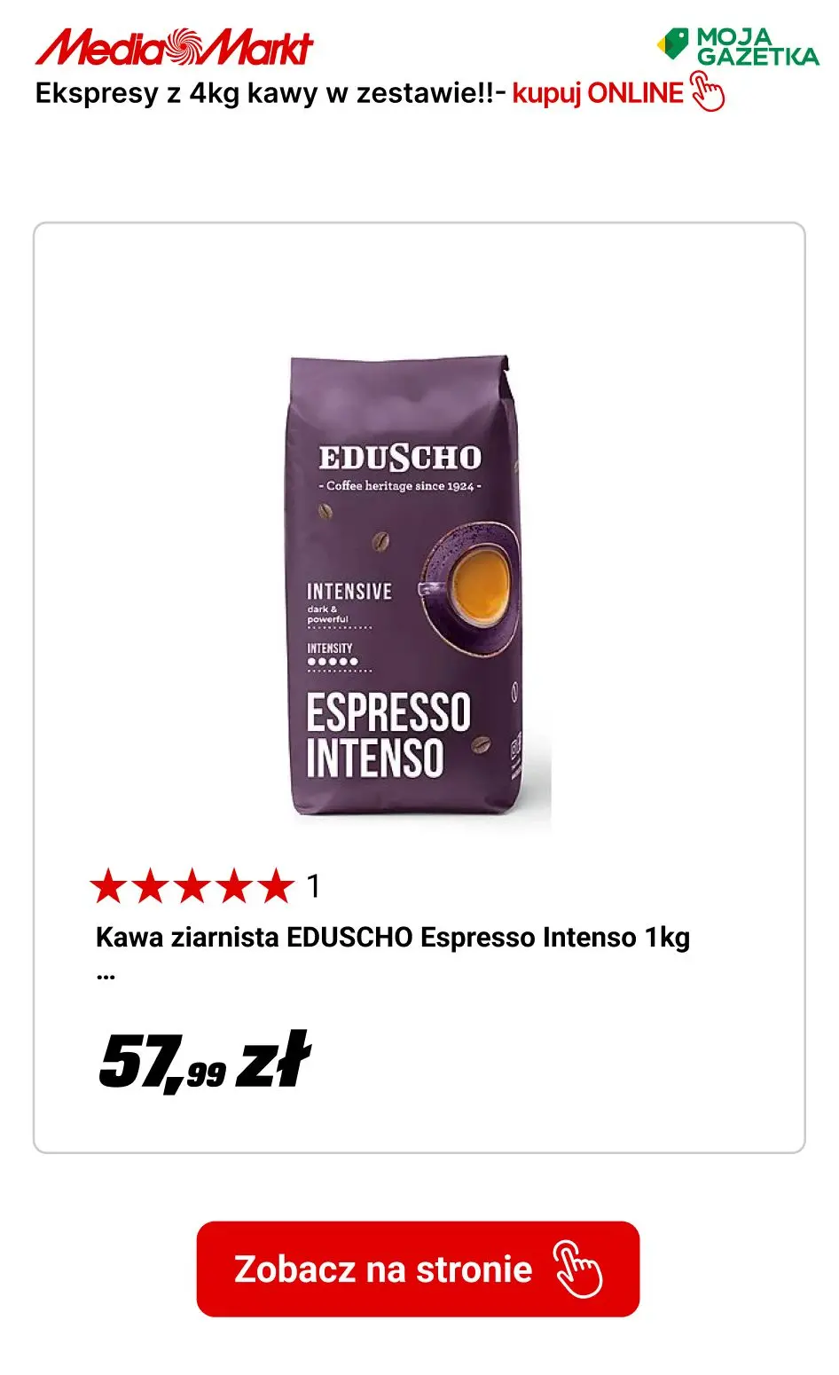 gazetka promocyjna Media Markt Ekspresy automatyczne z 4kg kawy Eduscho w zestawie! - Strona 11