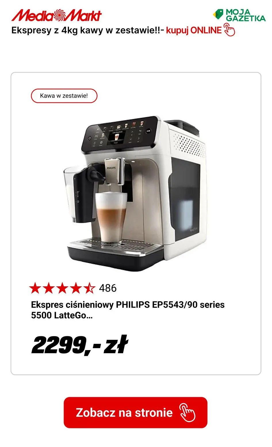 gazetka promocyjna Media Markt Ekspresy automatyczne z 4kg kawy Eduscho w zestawie! - Strona 12