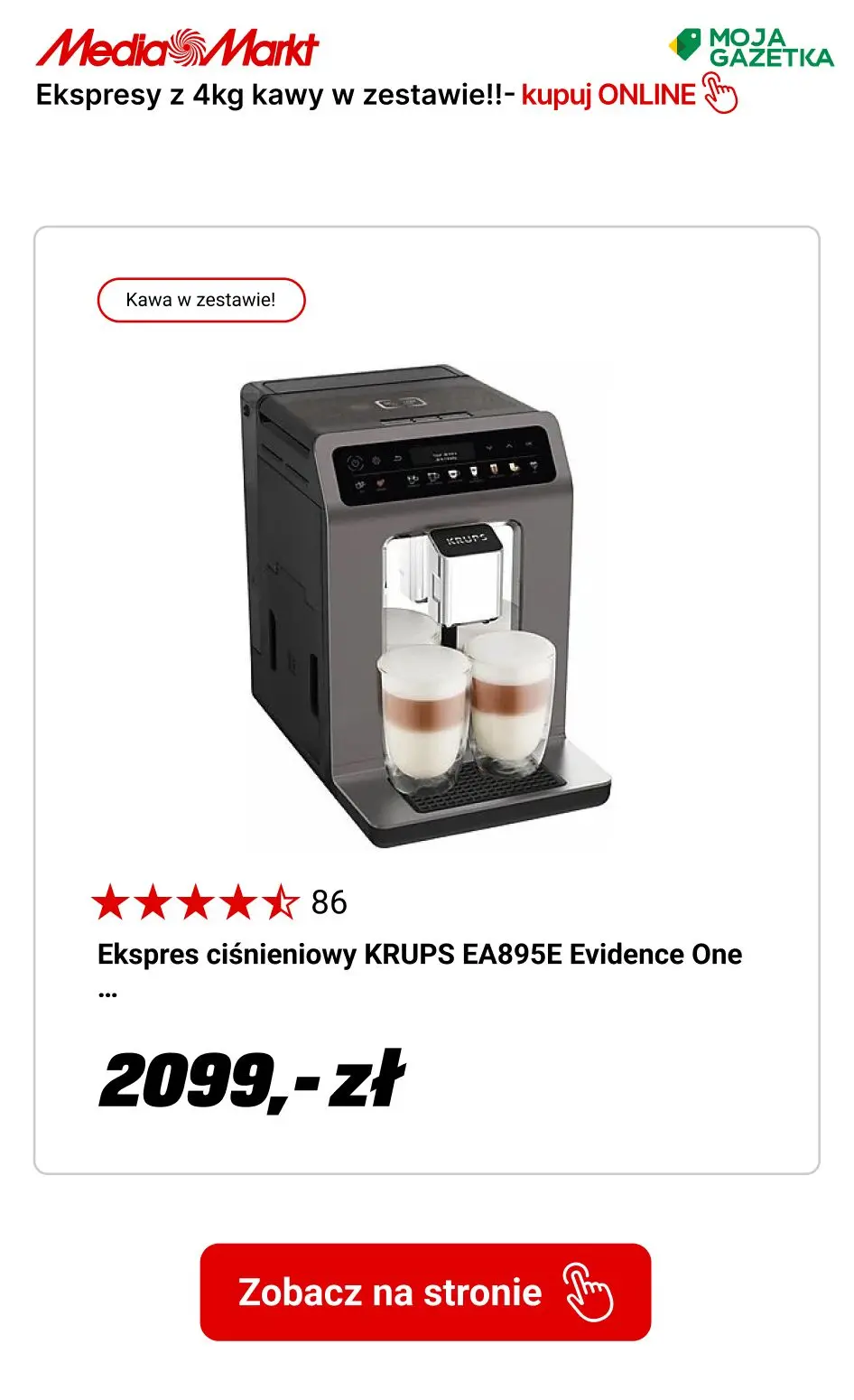 gazetka promocyjna Media Markt Ekspresy automatyczne z 4kg kawy Eduscho w zestawie! - Strona 13