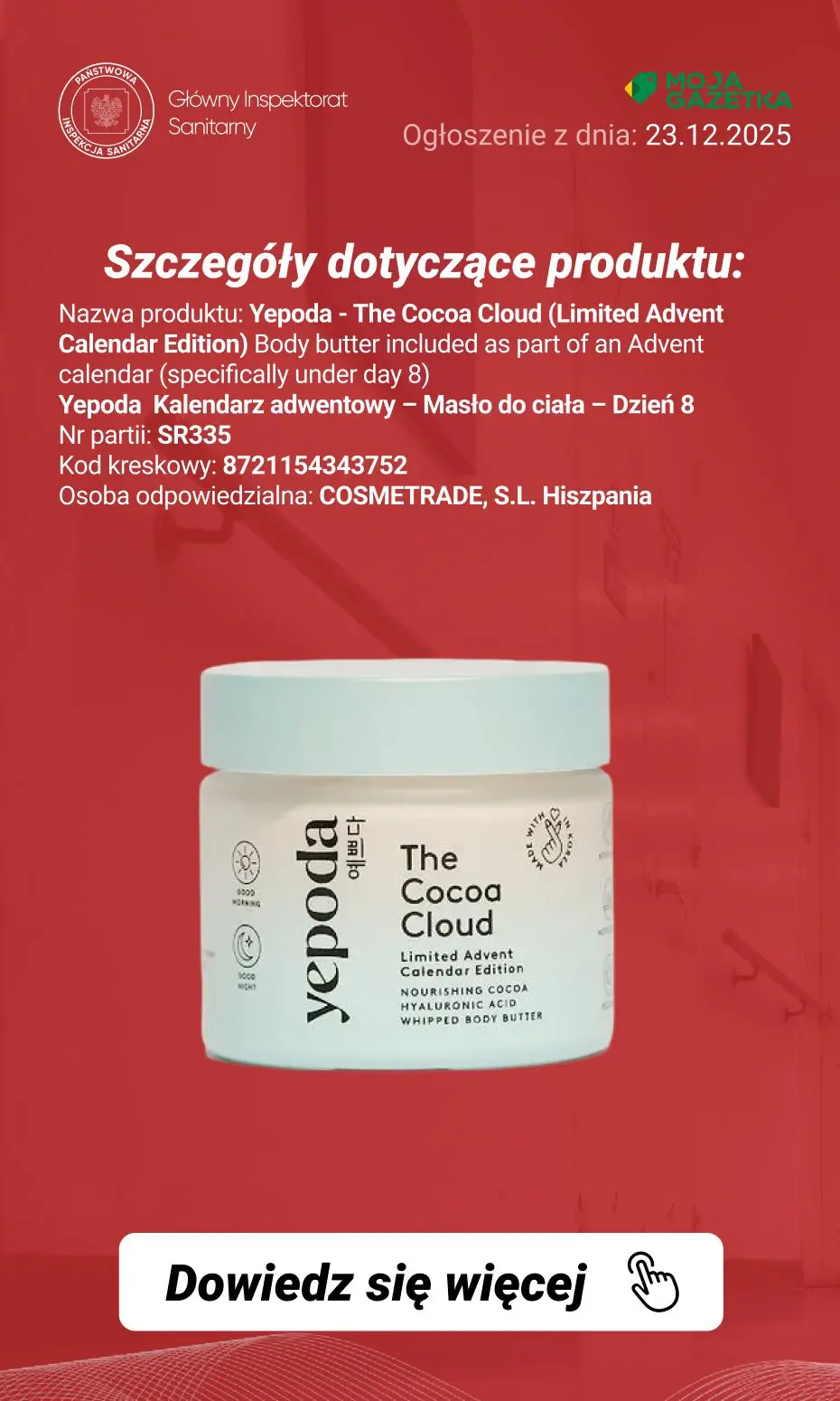 gazetka promocyjna Ostrzeżenia i alerty Ostrzeżenie publiczne dotyczące kosmetyków - Strona 3