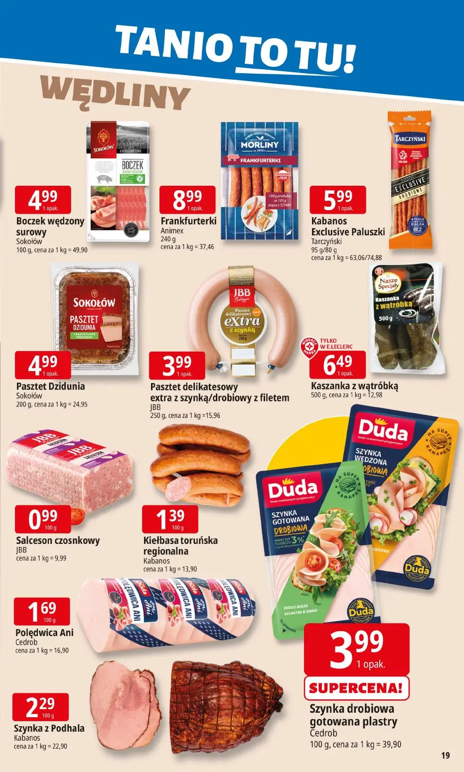 gazetka promocyjna E.Leclerc Tak tanio to tu - Strona 19