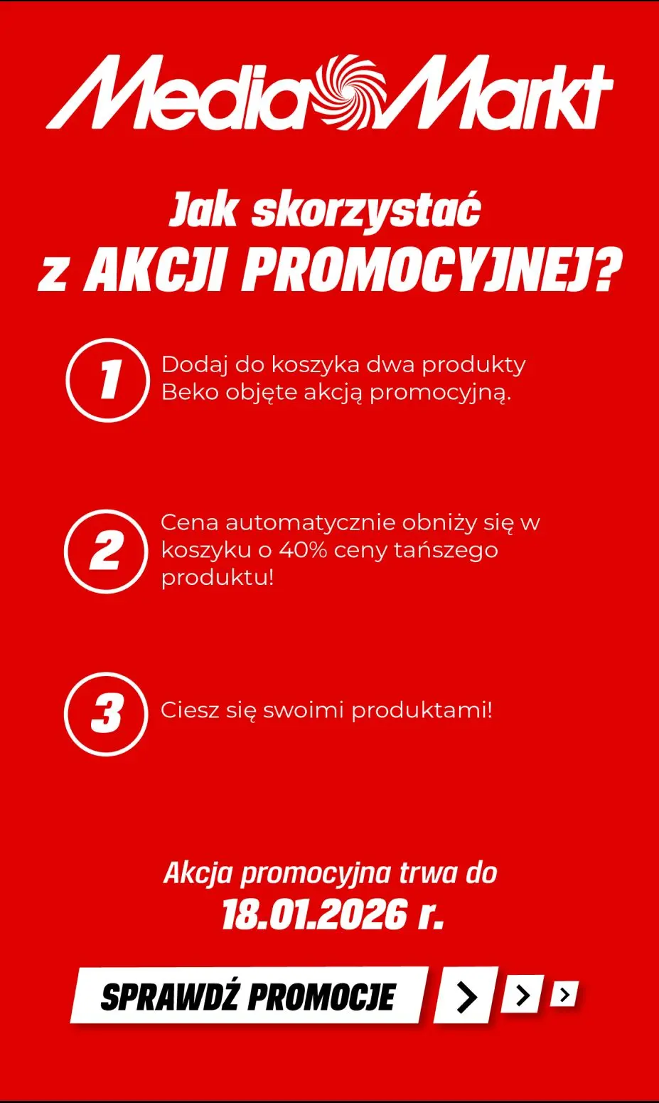 gazetka promocyjna Media Markt Kup dwa produkty Beko i oszczędź 40% ceny tańszego produktu! - Strona 2