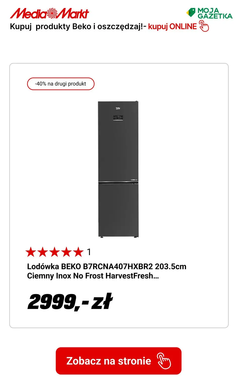 gazetka promocyjna Media Markt Kup dwa produkty Beko i oszczędź 40% ceny tańszego produktu! - Strona 3