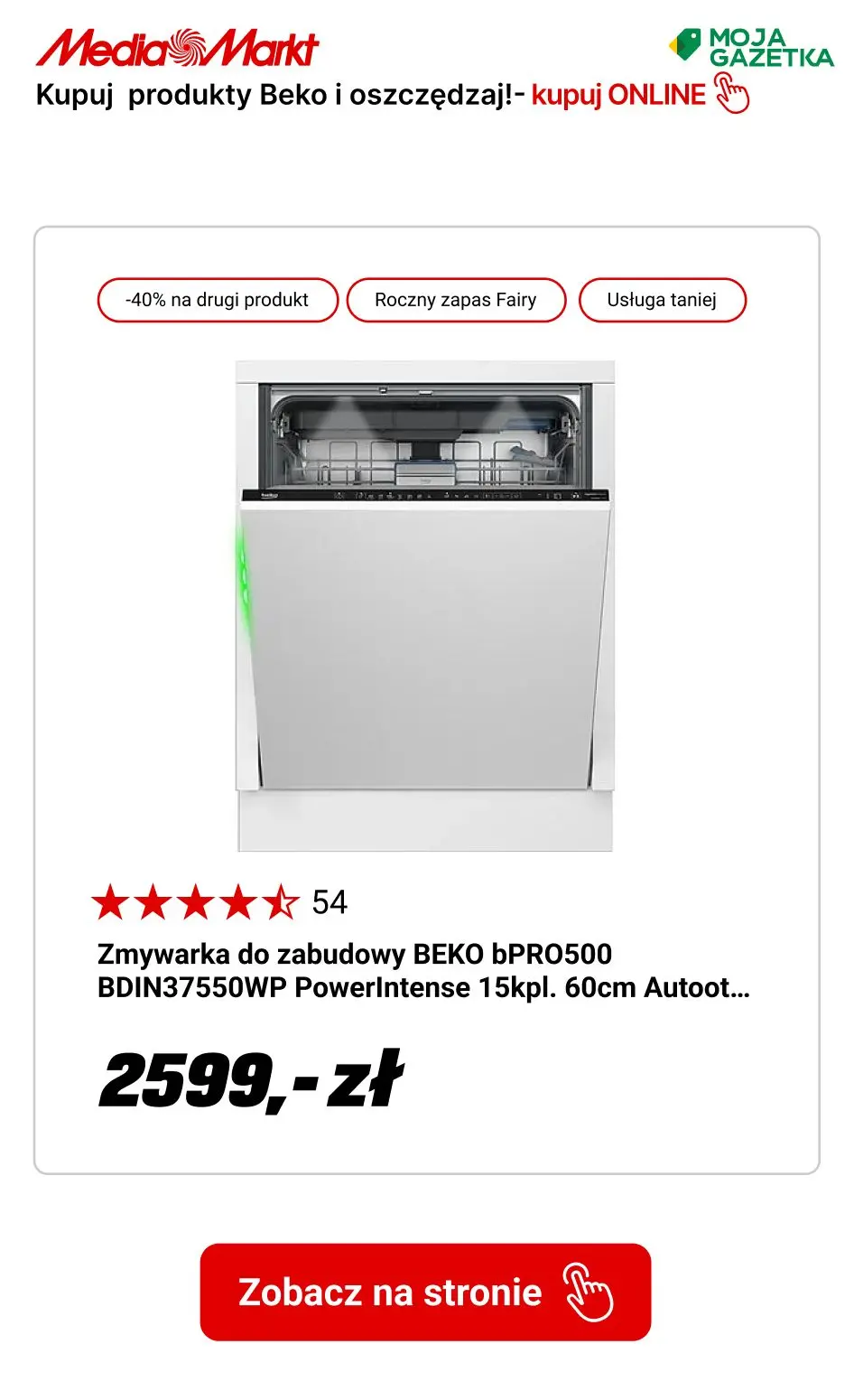 gazetka promocyjna Media Markt Kup dwa produkty Beko i oszczędź 40% ceny tańszego produktu! - Strona 7