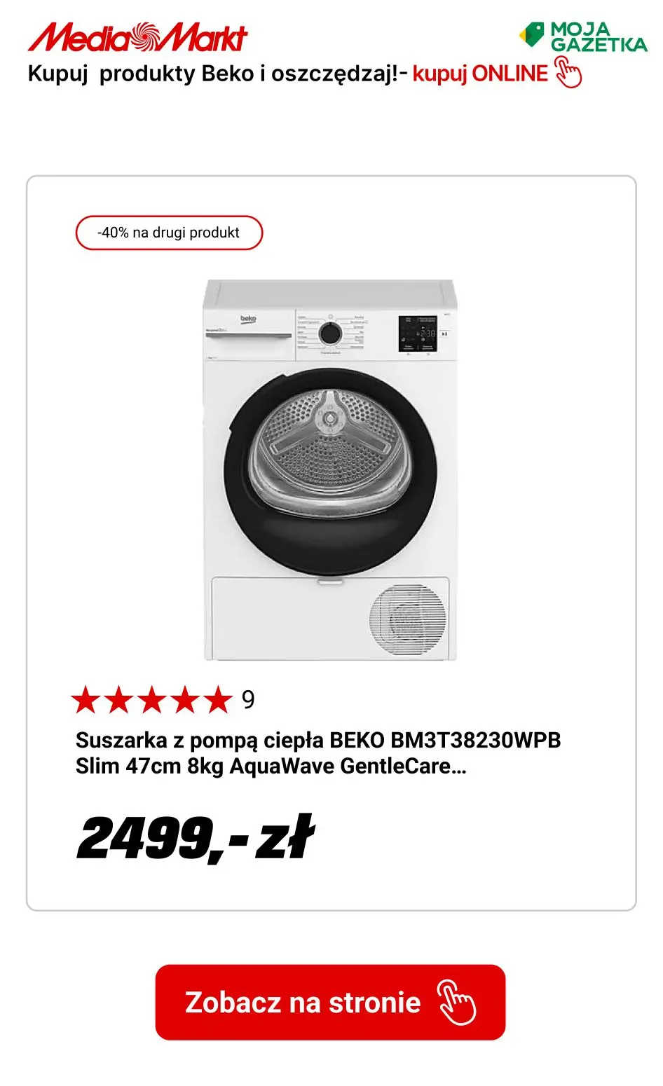 gazetka promocyjna Media Markt Kup dwa produkty Beko i oszczędź 40% ceny tańszego produktu! - Strona 13