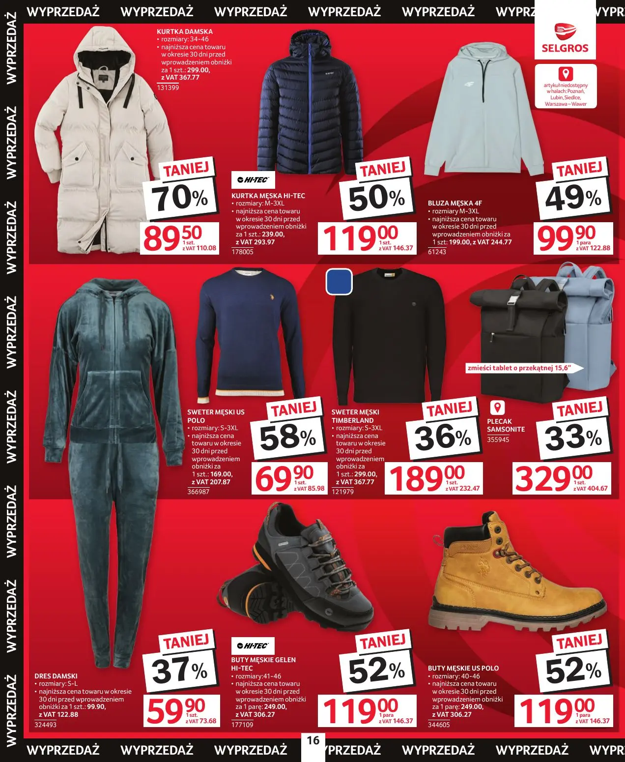 gazetka promocyjna SELGROS Oferta wyprzedażowa - Strona 16