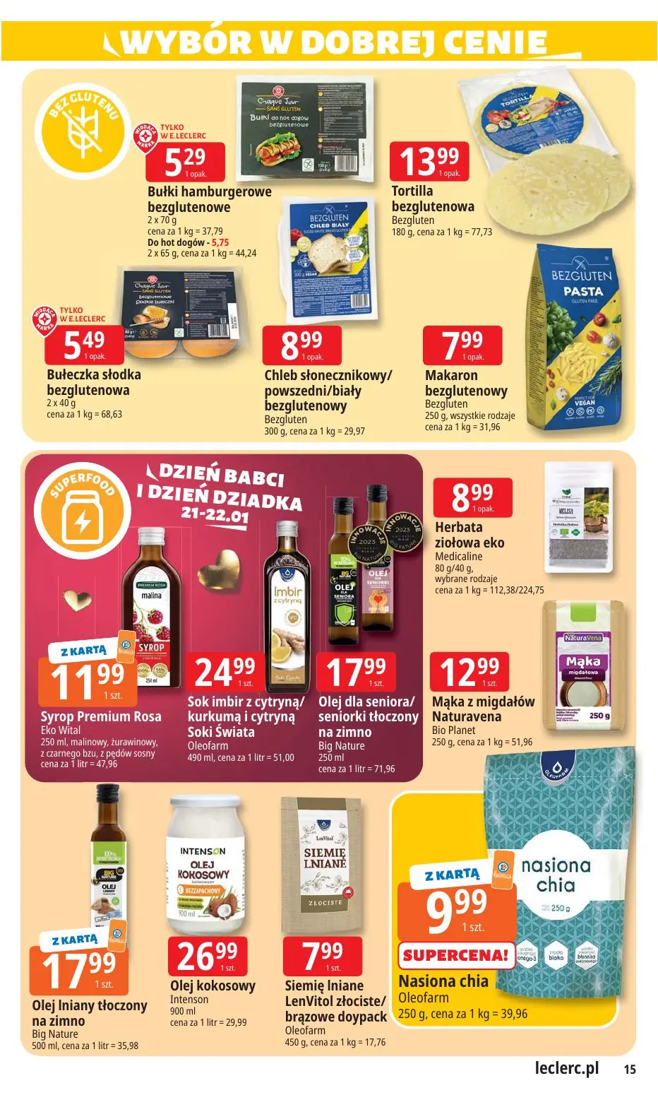 gazetka promocyjna E.Leclerc Dzień Babci i Dziadka - oferta rozszerzona - Strona 15