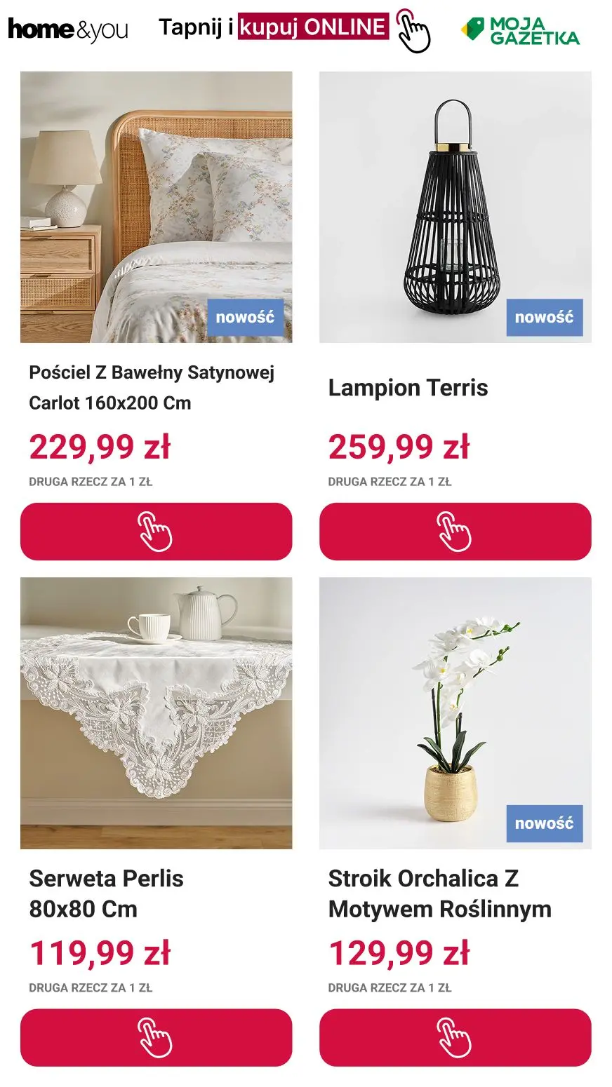 gazetka promocyjna home&you 🥳 Druga rzecz 1 zł 🎇 - Strona 12