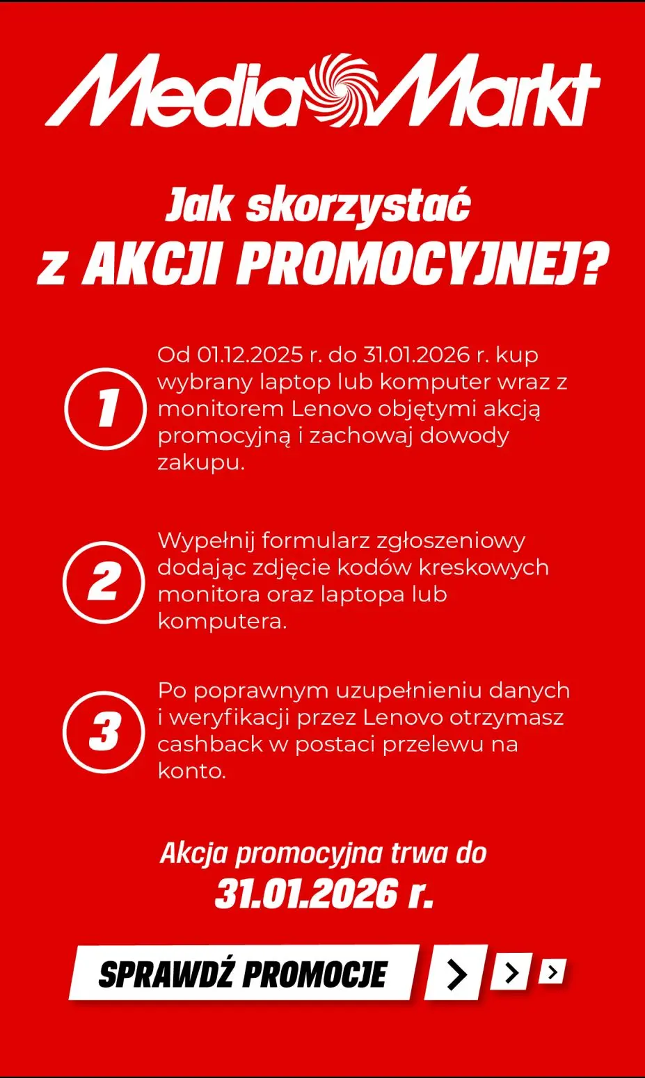 gazetka promocyjna Media Markt Cashback od Lenovo nawet do 400 zł! - Strona 2