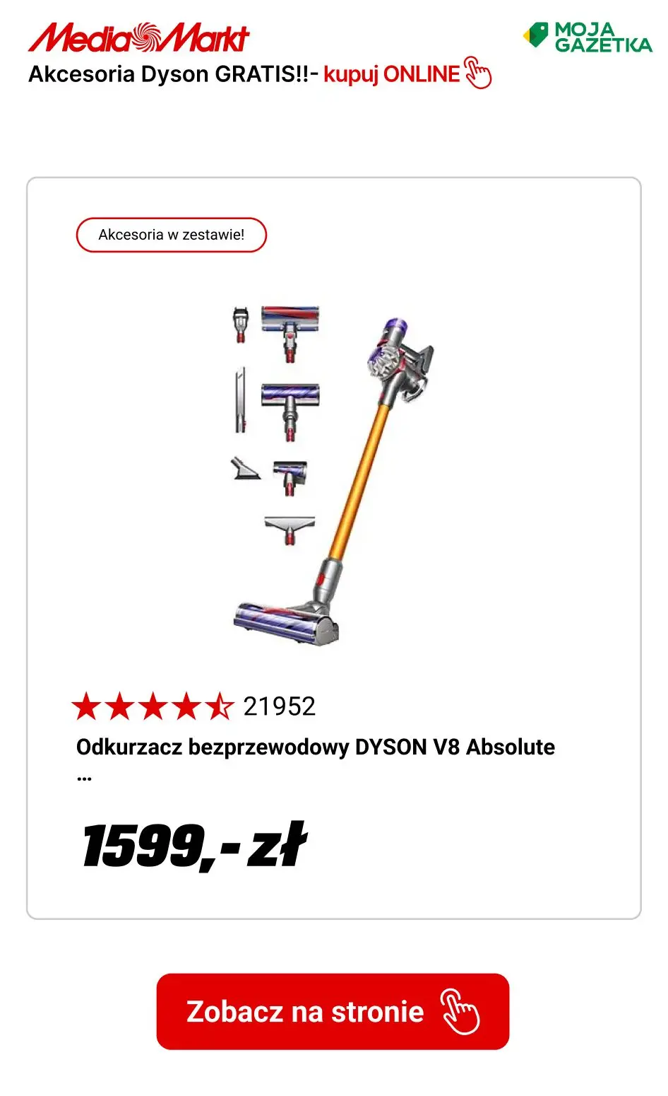 gazetka promocyjna Media Markt Odkurzacze Dyson z akcesoriami w cenie! - Strona 5