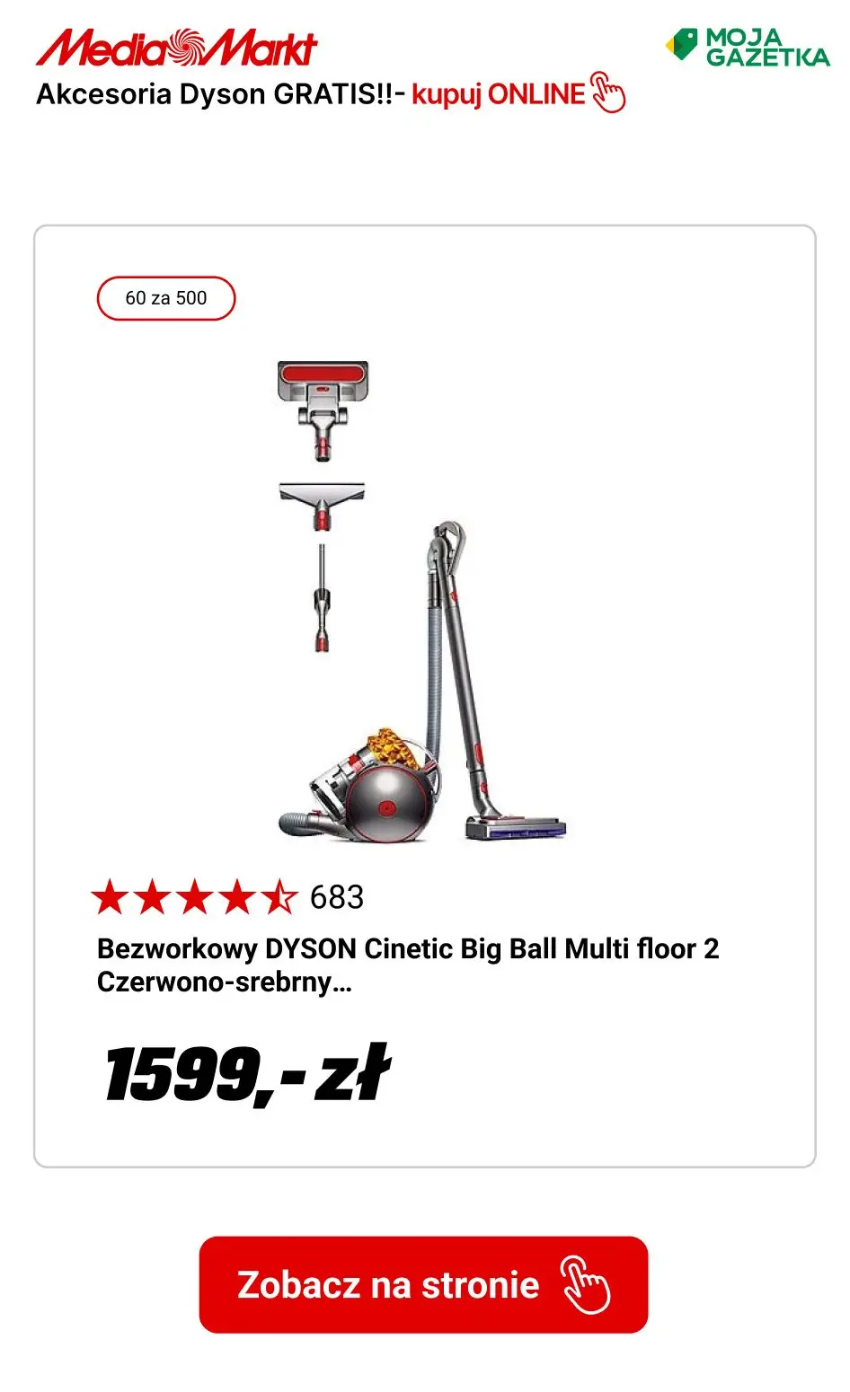 gazetka promocyjna Media Markt Odkurzacze Dyson z akcesoriami w cenie! - Strona 11