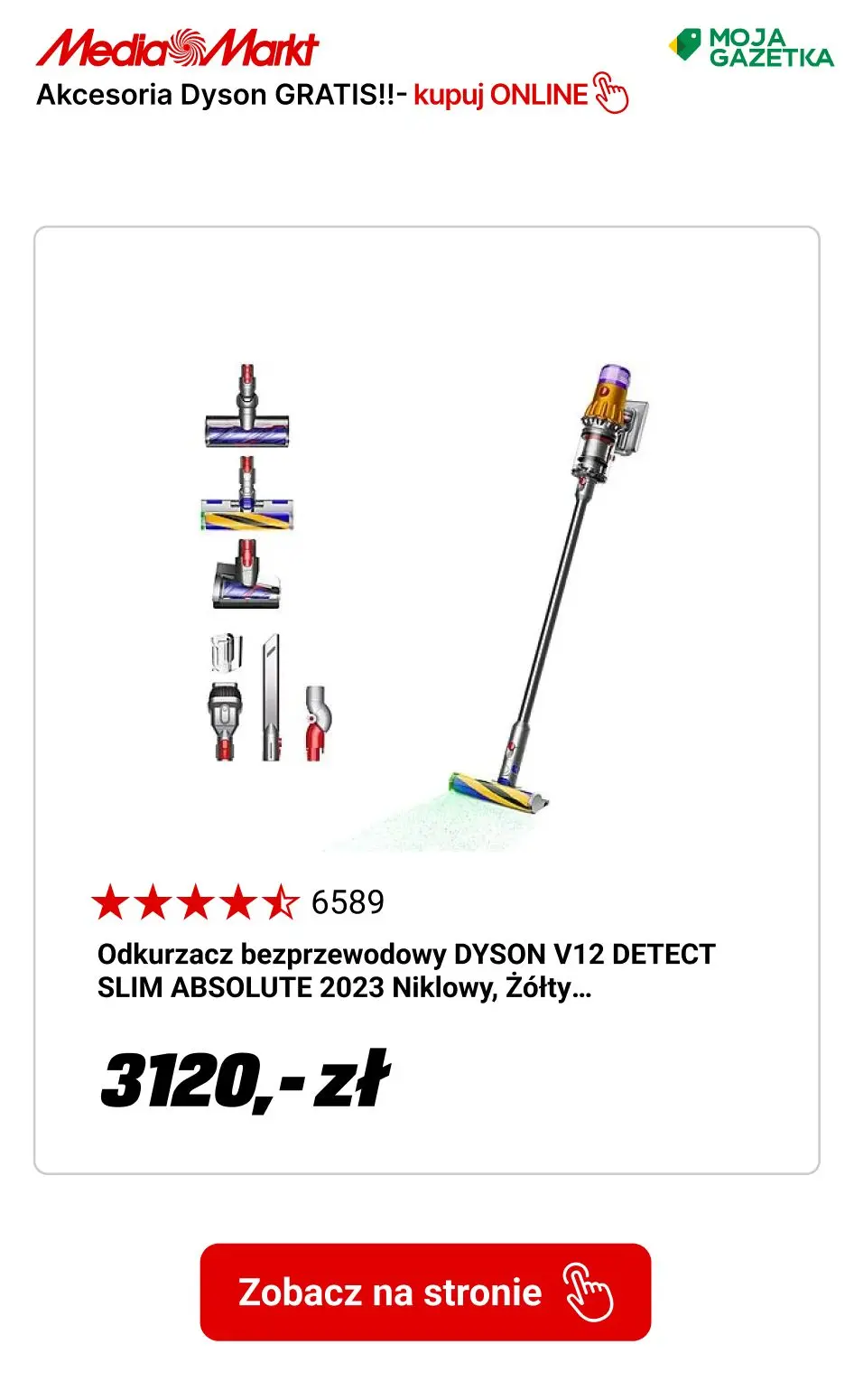 gazetka promocyjna Media Markt Odkurzacze Dyson z akcesoriami w cenie! - Strona 13