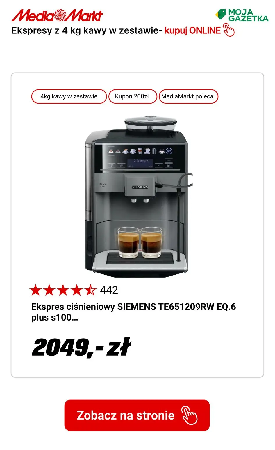 gazetka promocyjna Media Markt Ekspresy automatyczne z 4 kg kawy w zestawie! - Strona 3