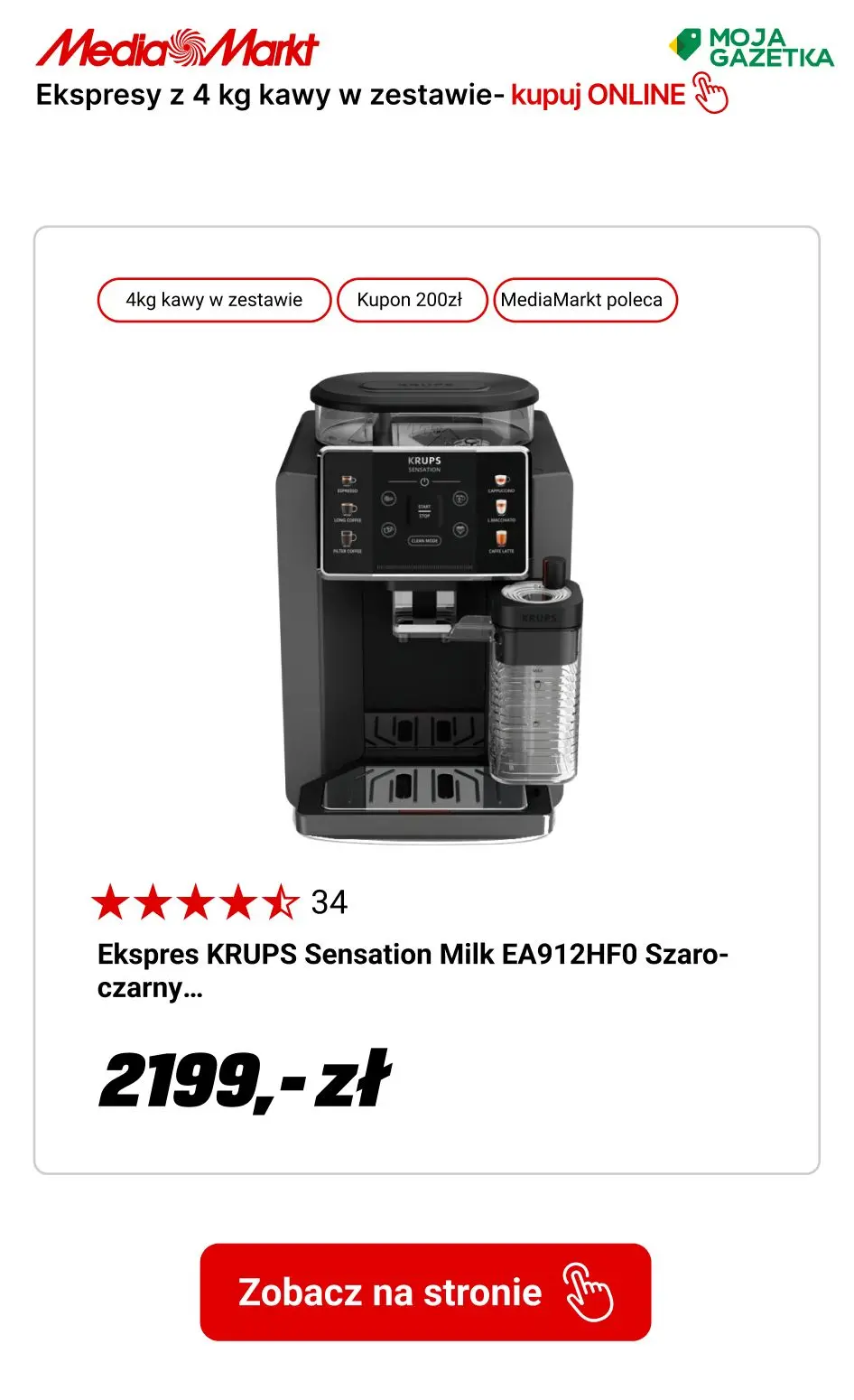 gazetka promocyjna Media Markt Ekspresy automatyczne z 4 kg kawy w zestawie! - Strona 6