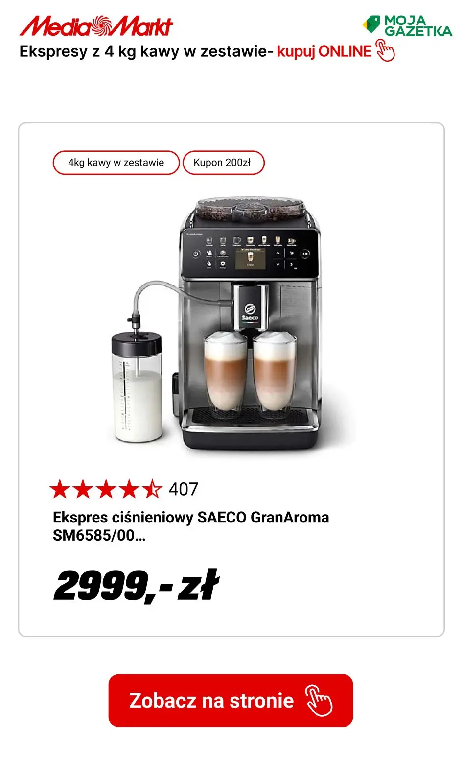 gazetka promocyjna Media Markt Ekspresy automatyczne z 4 kg kawy w zestawie! - Strona 10