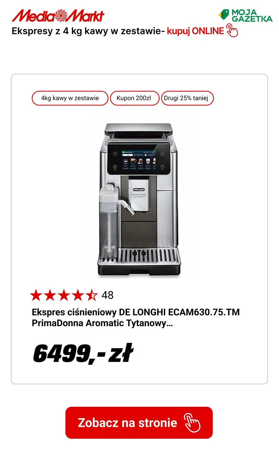 gazetka promocyjna Media Markt Ekspresy automatyczne z 4 kg kawy w zestawie! - Strona 11