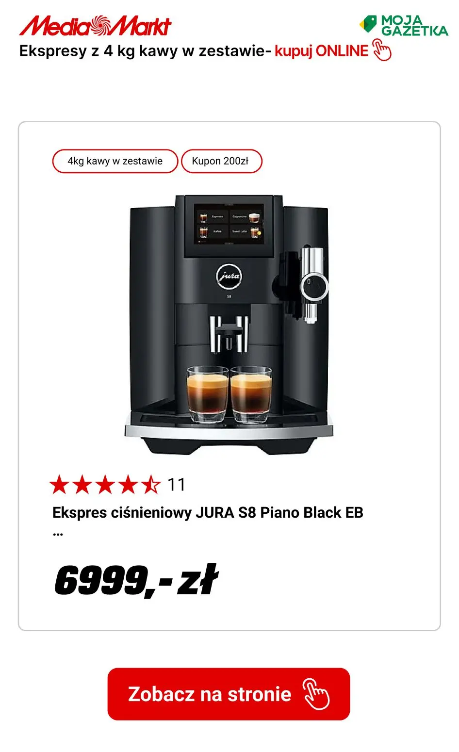 gazetka promocyjna Media Markt Ekspresy automatyczne z 4 kg kawy w zestawie! - Strona 12