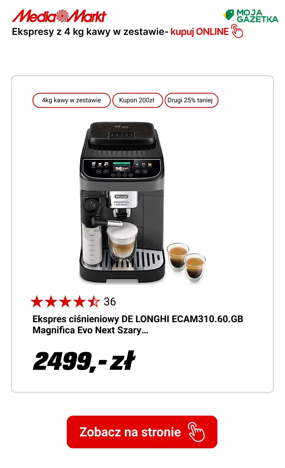gazetka promocyjna Media Markt Ekspresy automatyczne z 4 kg kawy w zestawie! - Strona 14