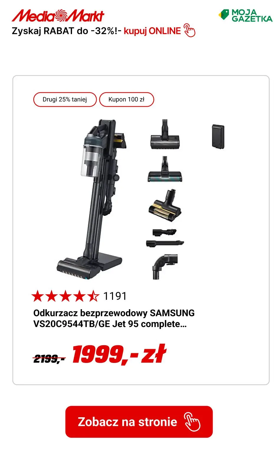 gazetka promocyjna Media Markt Wybrane produkty dużego AGD marki Samsung do -32% taniej! - Strona 6