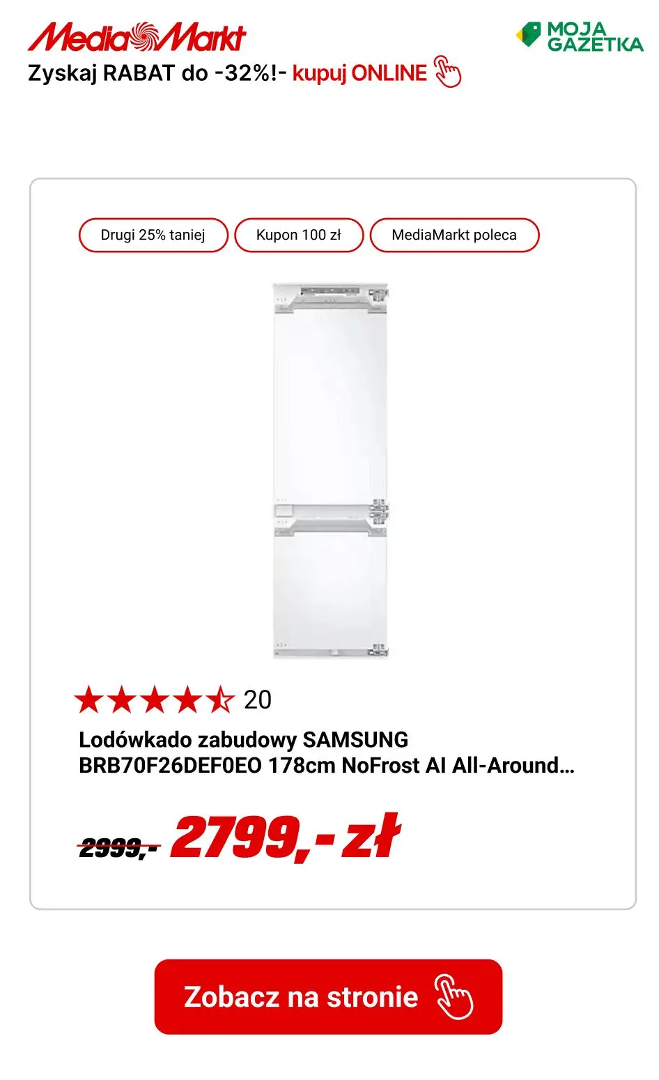 gazetka promocyjna Media Markt Wybrane produkty dużego AGD marki Samsung do -32% taniej! - Strona 9