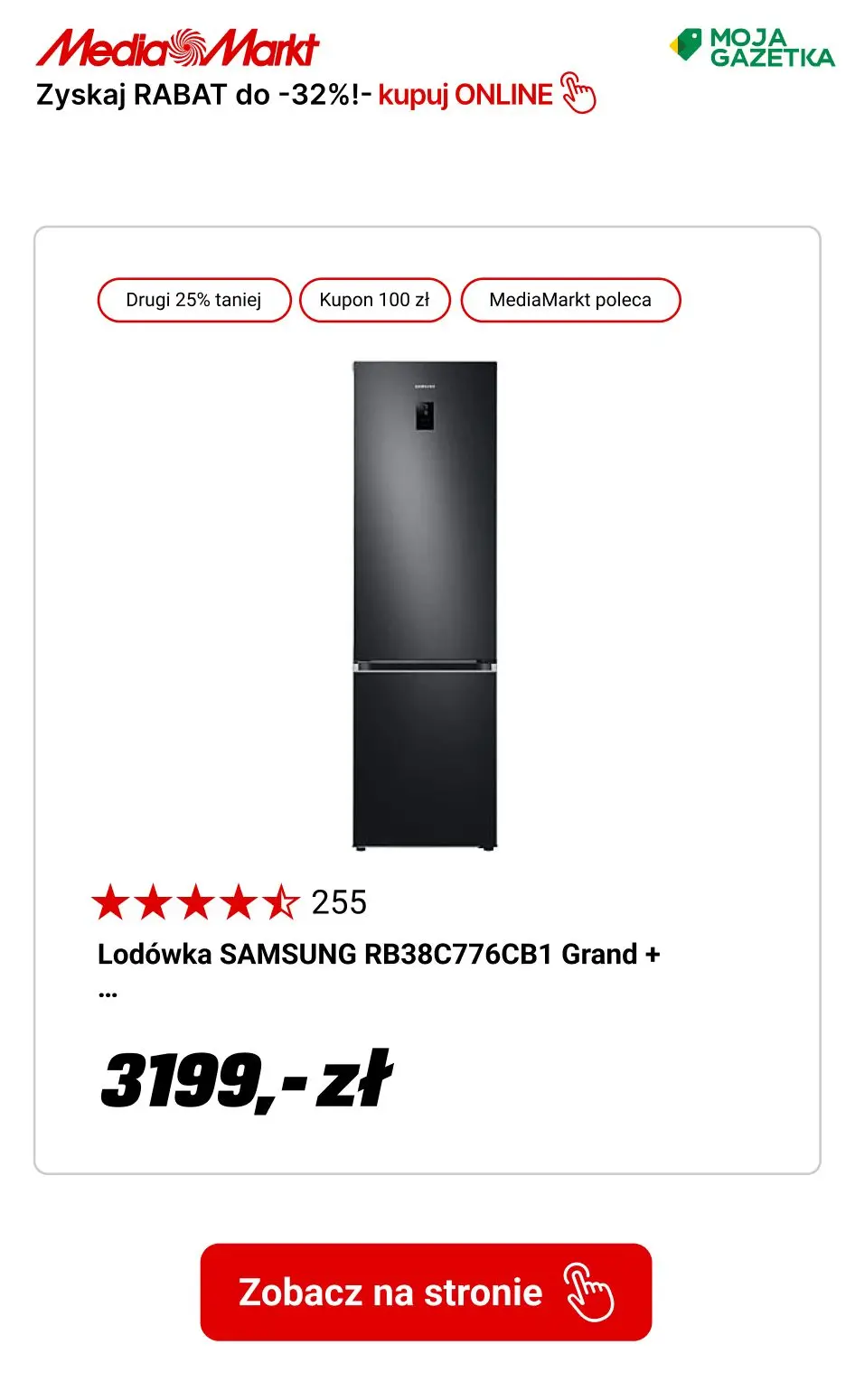 gazetka promocyjna Media Markt Wybrane produkty dużego AGD marki Samsung do -32% taniej! - Strona 10