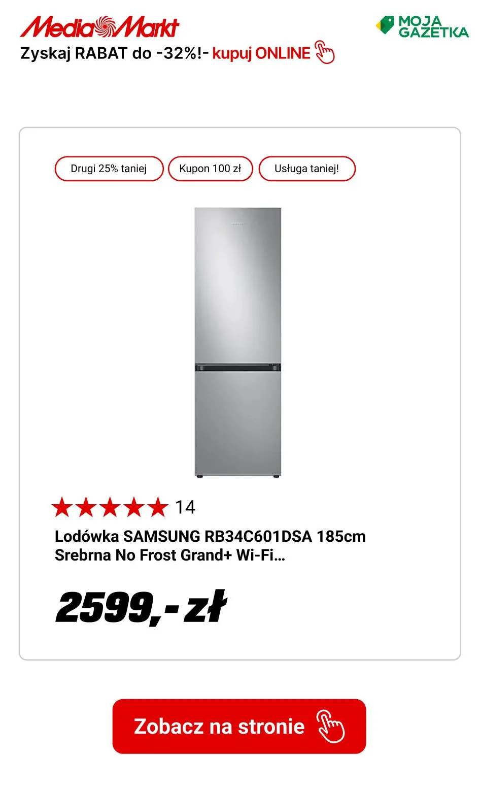 gazetka promocyjna Media Markt Wybrane produkty dużego AGD marki Samsung do -32% taniej! - Strona 11