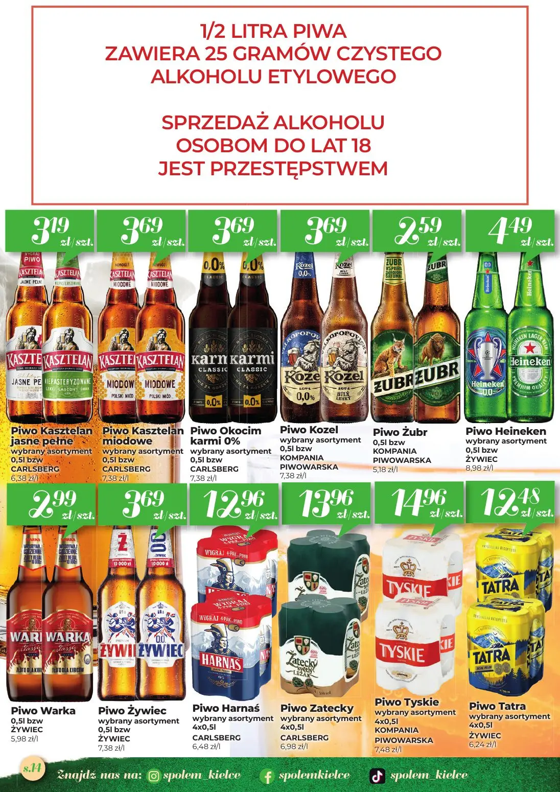 gazetka promocyjna Społem Kielce Jakość wyższa od ceny - Strona 14