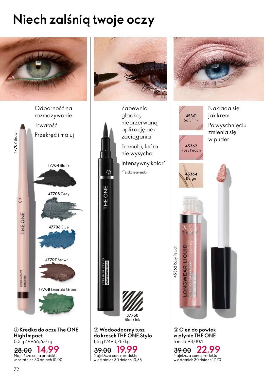 gazetka promocyjna ORIFLAME Ta sama miłość do rzęs - Strona 72