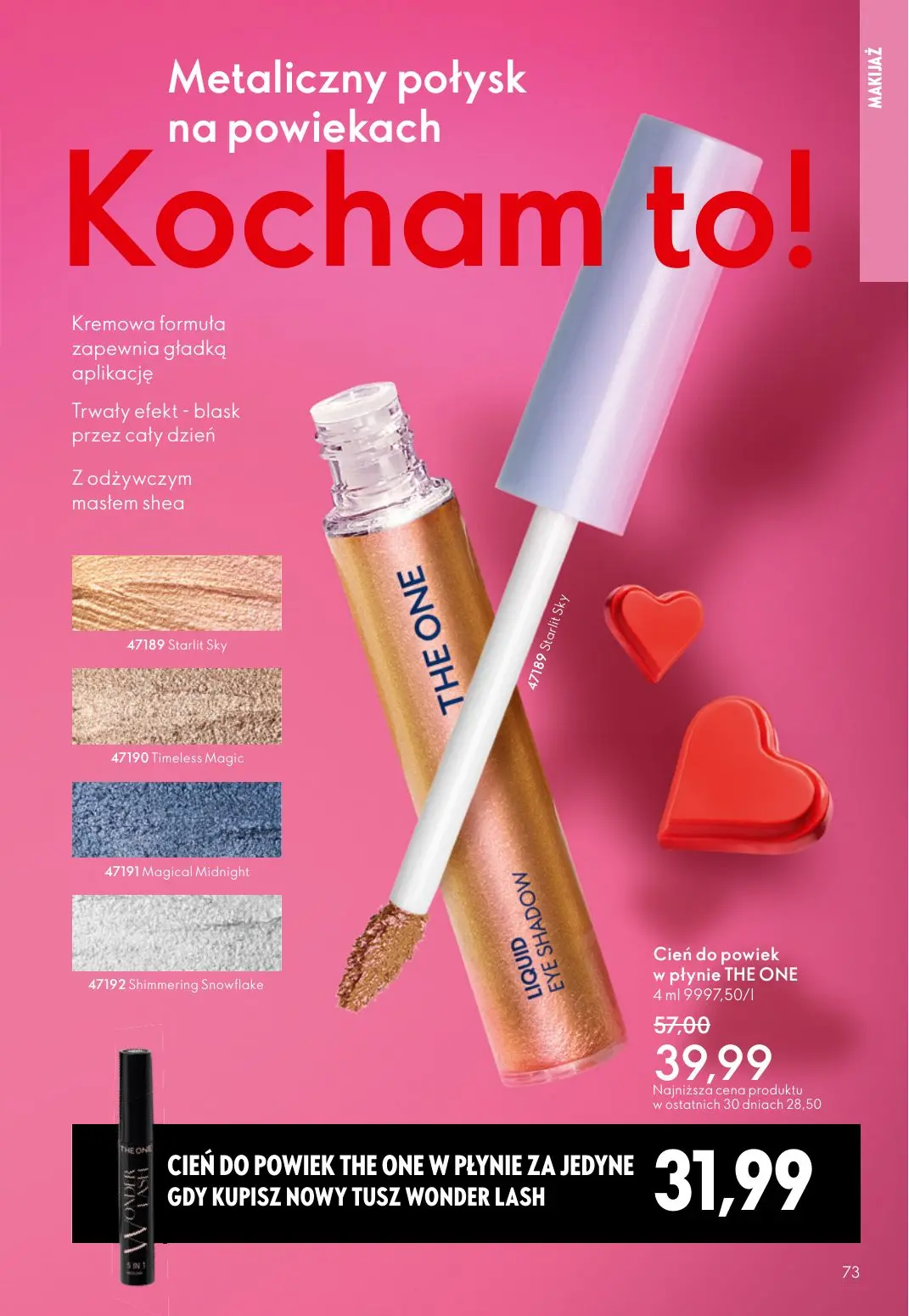 gazetka promocyjna ORIFLAME Ta sama miłość do rzęs - Strona 73