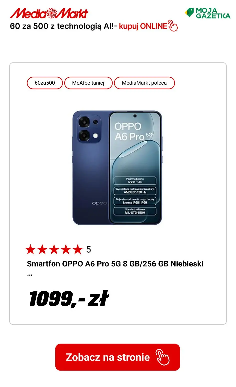 gazetka promocyjna Media Markt 60 za 500 przy zakupie min. 2 wybranych produktów z technologią AI - Strona 3