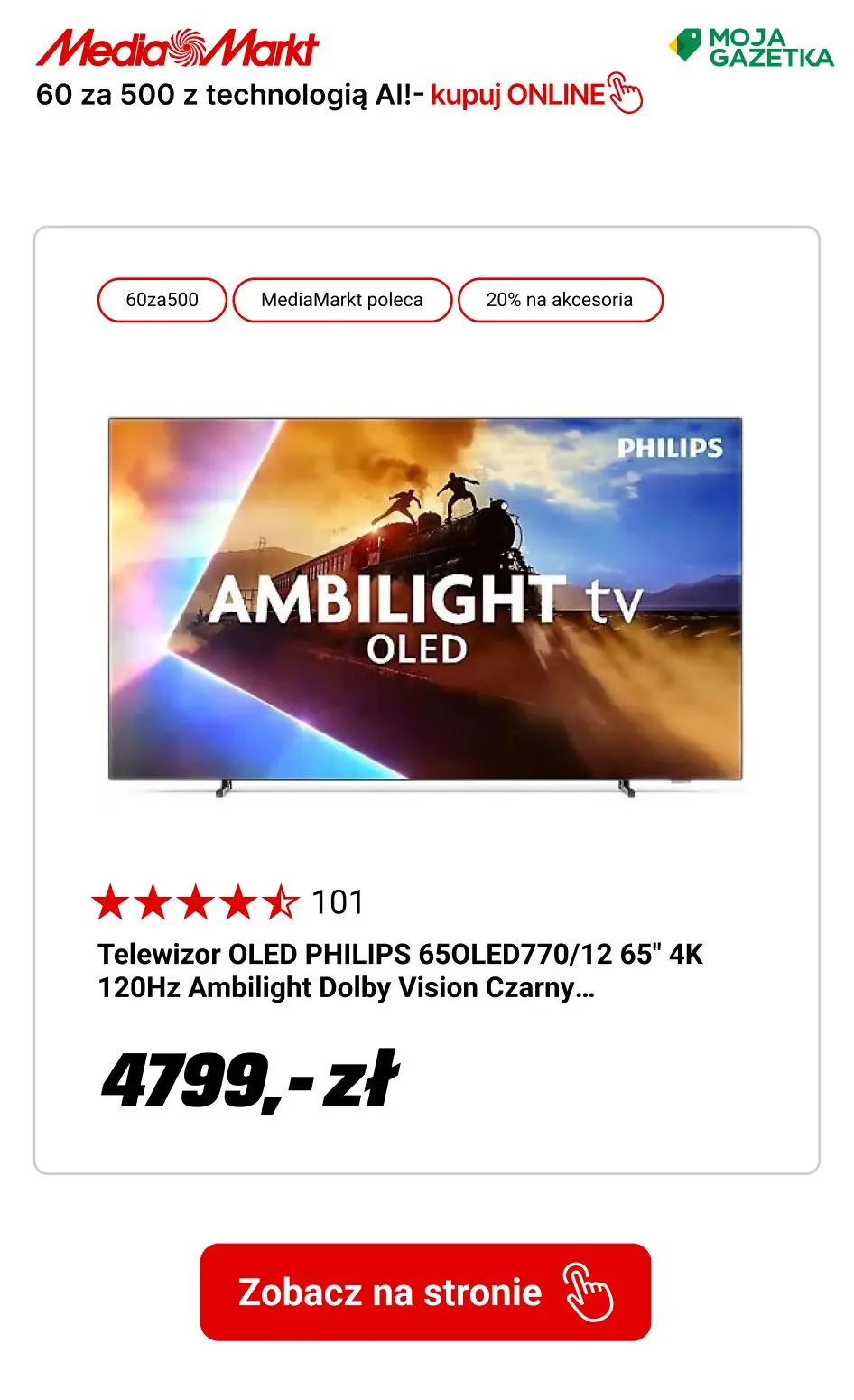 gazetka promocyjna Media Markt 60 za 500 przy zakupie min. 2 wybranych produktów z technologią AI - Strona 7