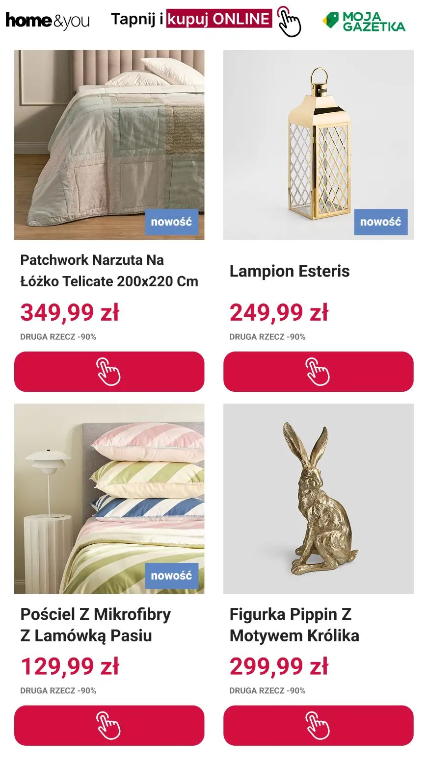 gazetka promocyjna home&you 🥚 Druga rzecz -90% 🐇 - Strona 4