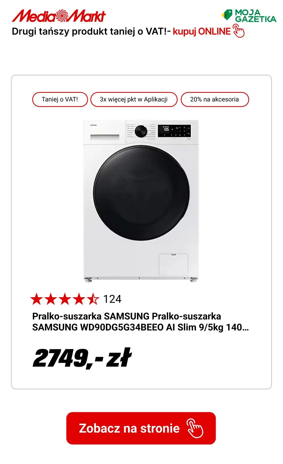 gazetka promocyjna Media Markt Drugi tańszy produkt taniej o wartość VAT! - Strona 10