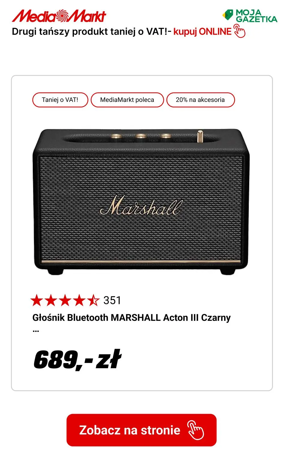 gazetka promocyjna Media Markt Drugi tańszy produkt taniej o wartość VAT! - Strona 14