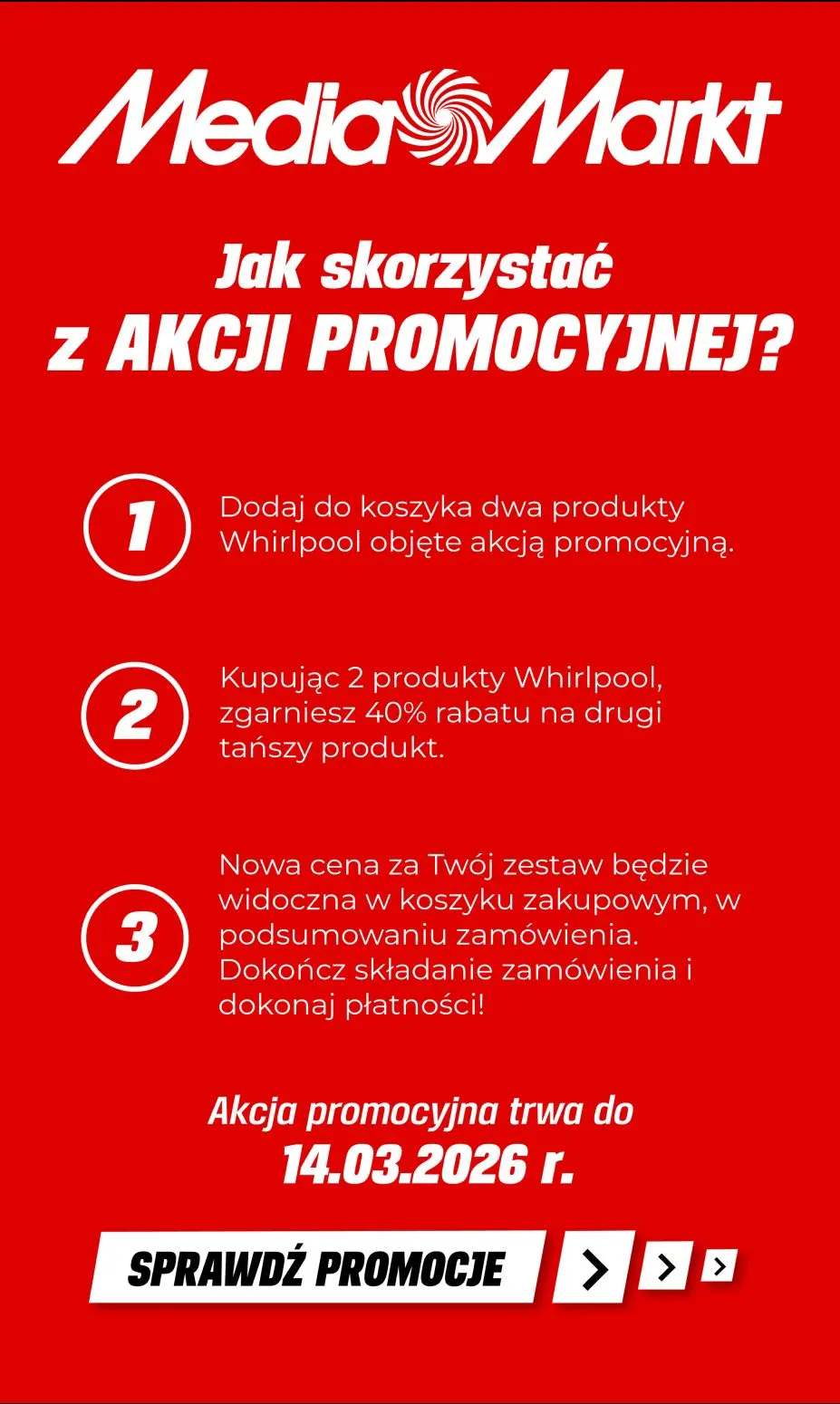 gazetka promocyjna Media Markt Kup dwa produkty Whirlpool i oszczędź 40% ceny tańszego produktu! - Strona 2