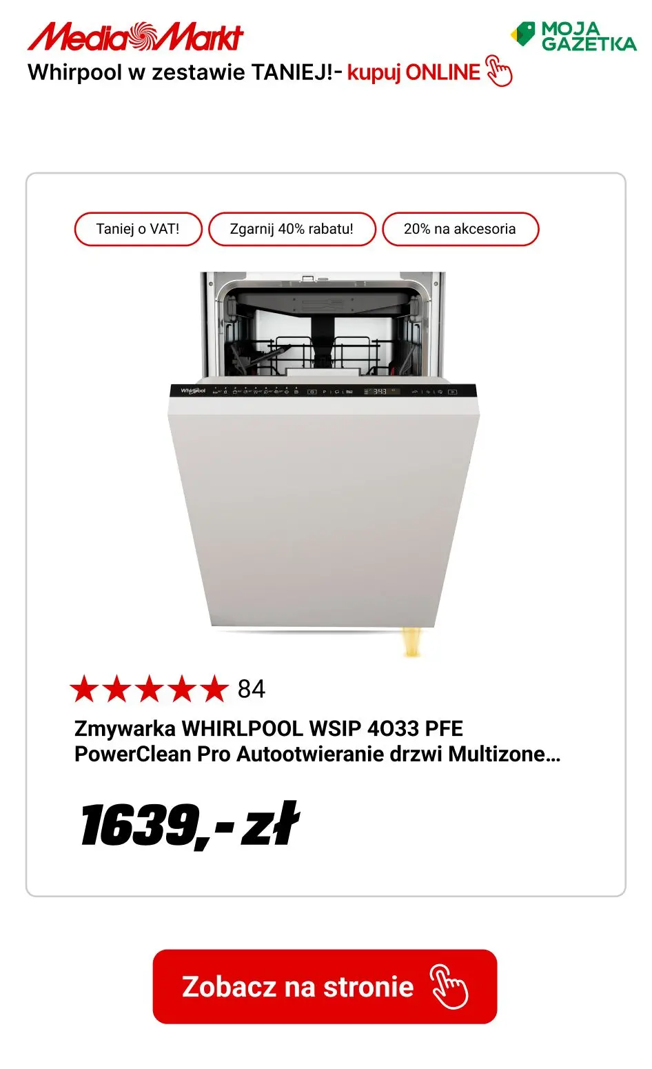 gazetka promocyjna Media Markt Kup dwa produkty Whirlpool i oszczędź 40% ceny tańszego produktu! - Strona 6