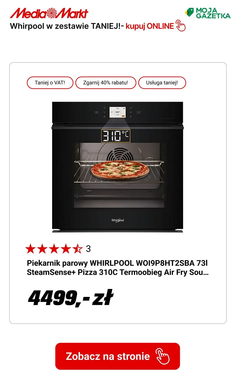 gazetka promocyjna Media Markt Kup dwa produkty Whirlpool i oszczędź 40% ceny tańszego produktu! - Strona 11