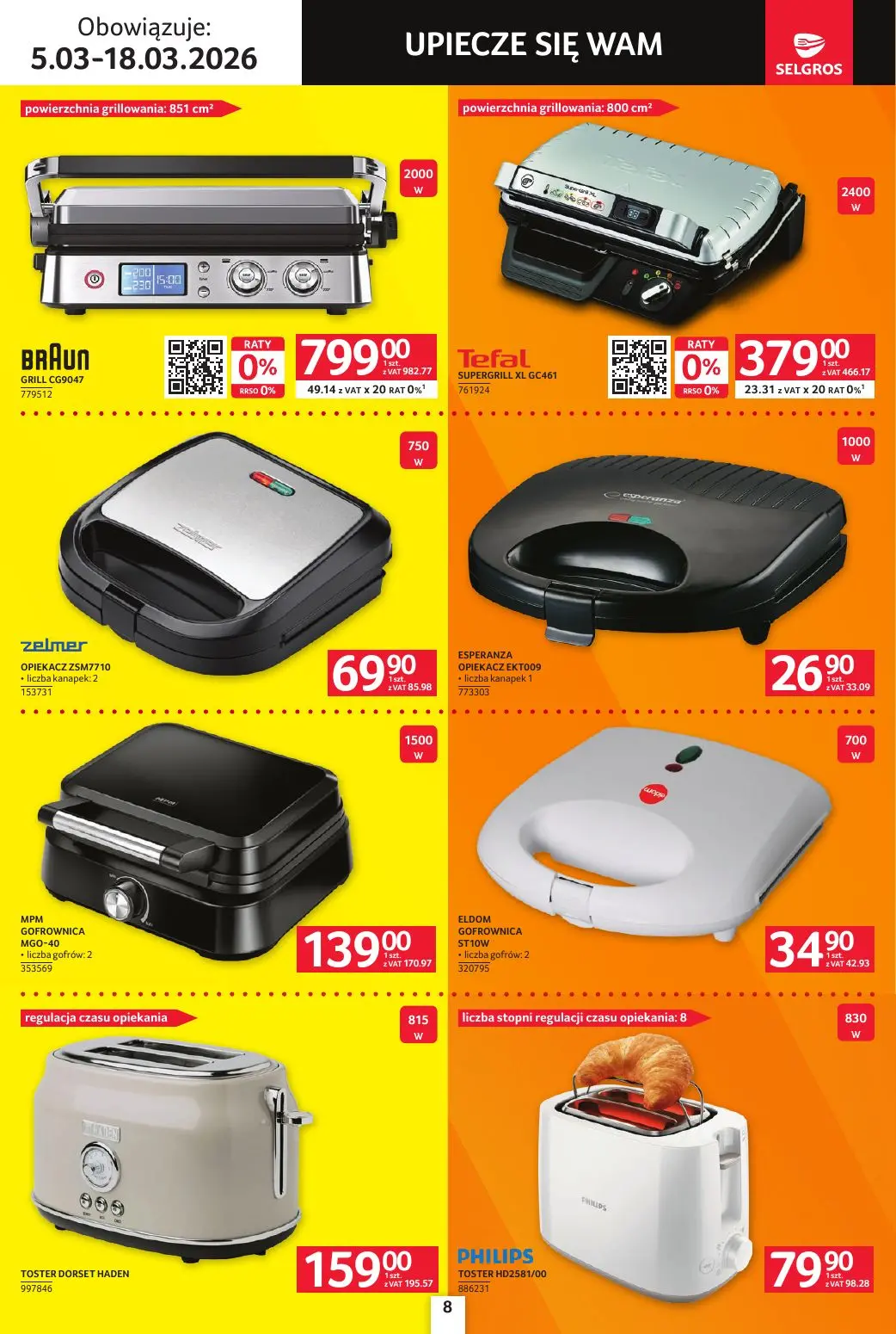 gazetka promocyjna SELGROS Katalog Elektro AGD - Strona 8