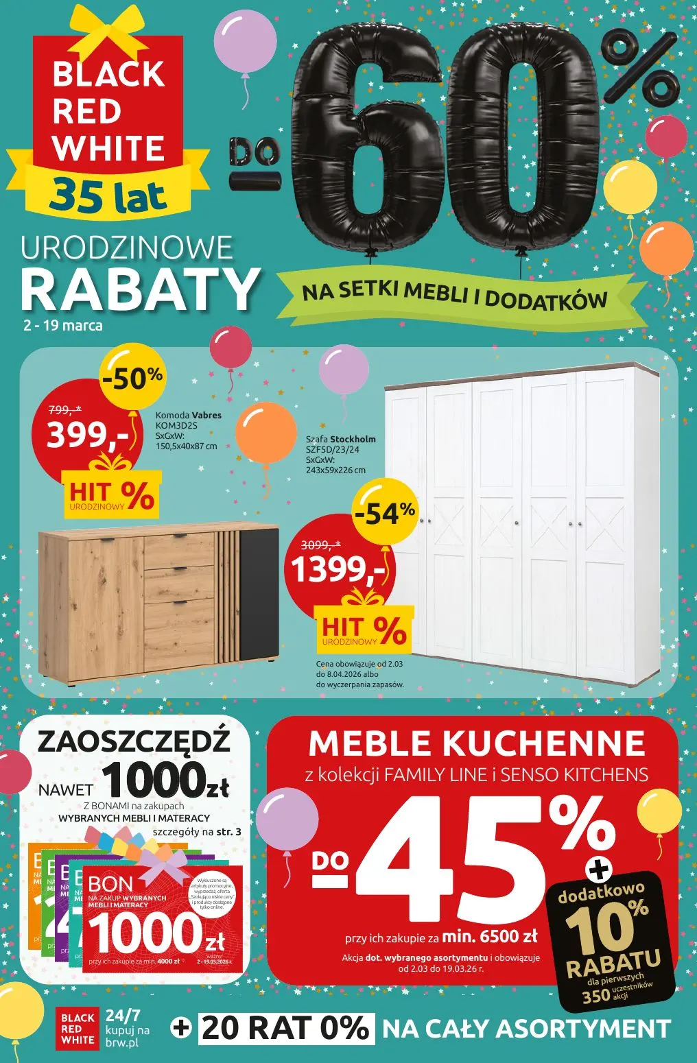 gazetka promocyjna Black Red White Urodzinowe rabaty - Strona 1