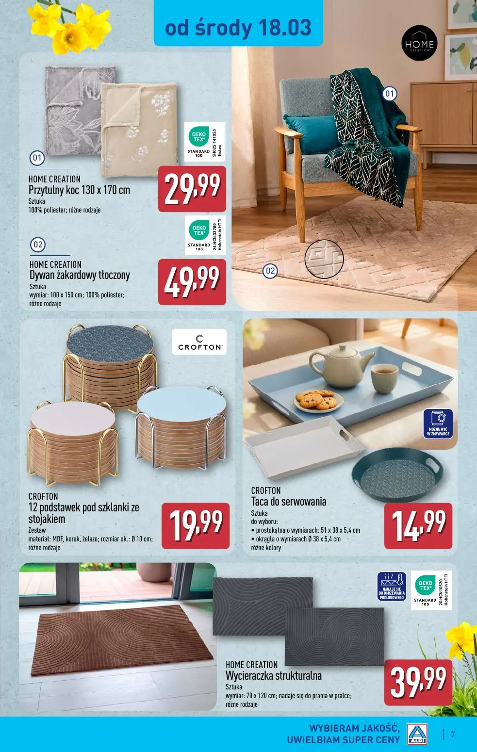 gazetka promocyjna ALDI Artykuły przemysłowe i tekstylia od środy 18.03 - Strona 7