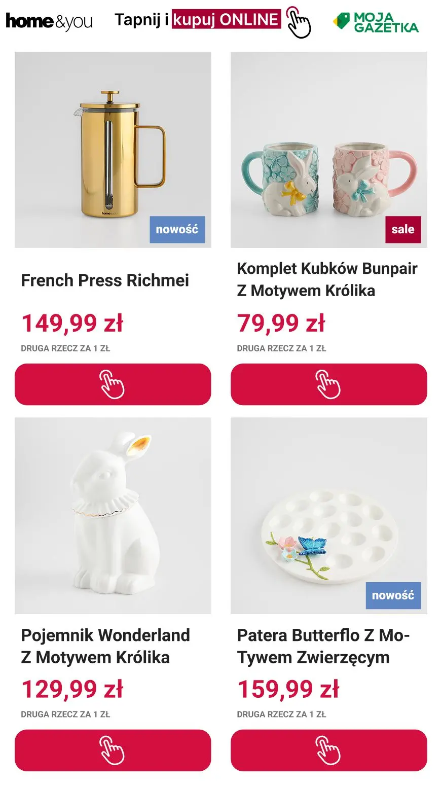 gazetka promocyjna home&you Druga rzecz 1 zł Online i Stacjonarnie! - Strona 12