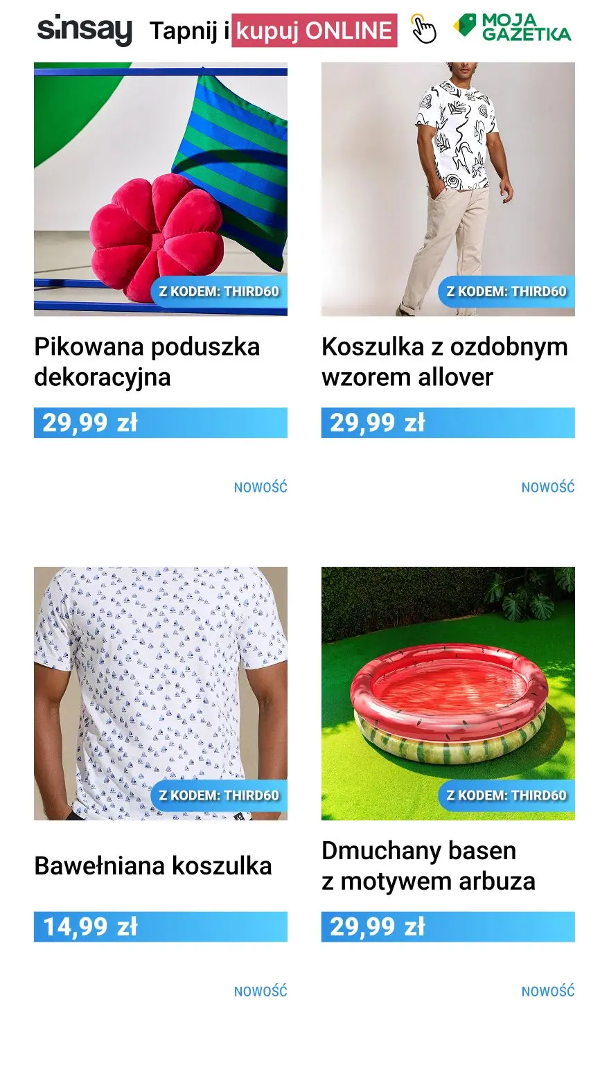 gazetka promocyjna Sinsay ☀️️ -60% na KAŻDY trzeci, najtańszy nieprzeceniony produkt 🌺 - Strona 2