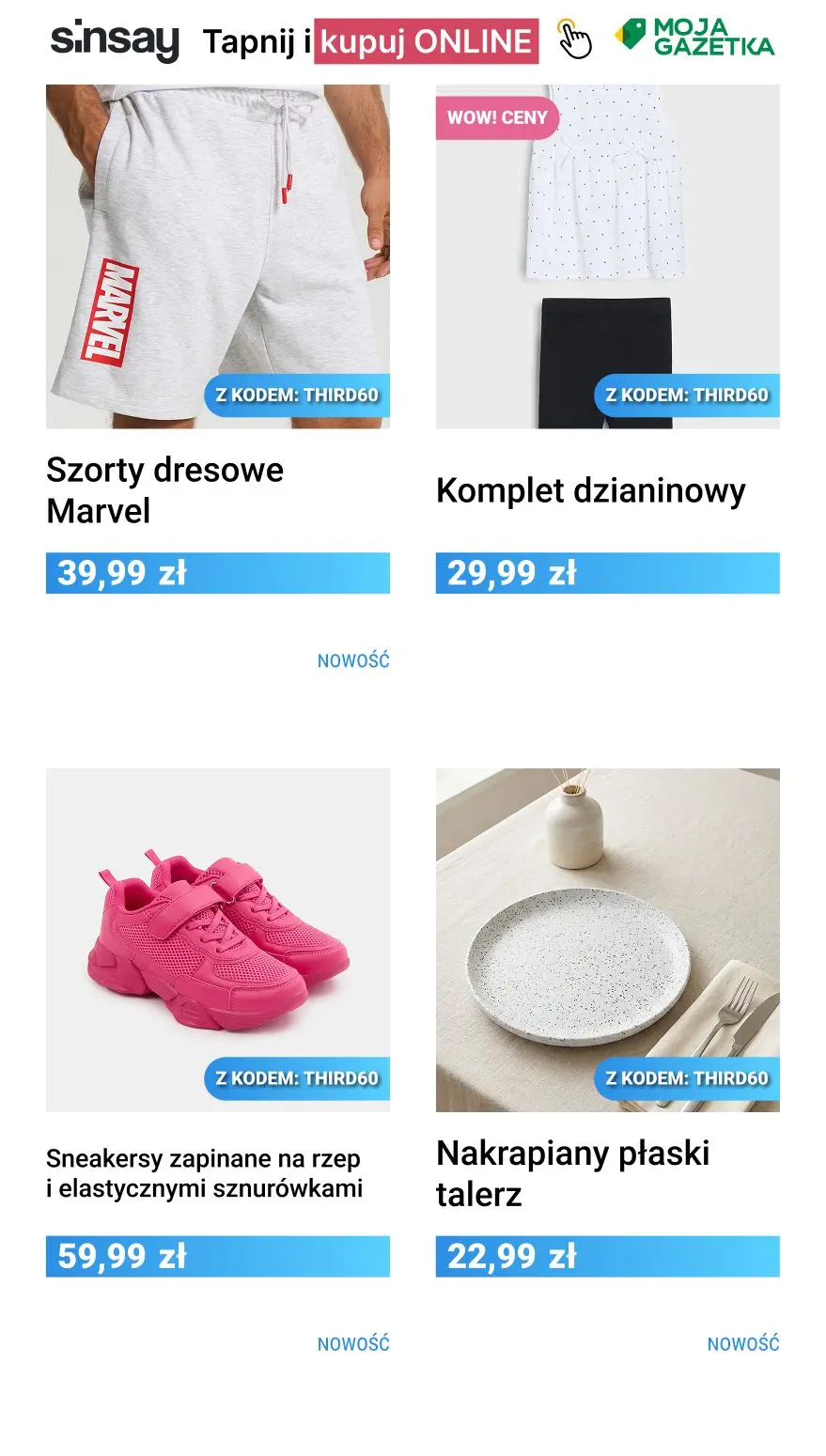 gazetka promocyjna Sinsay ☀️️ -60% na KAŻDY trzeci, najtańszy nieprzeceniony produkt 🌺 - Strona 3