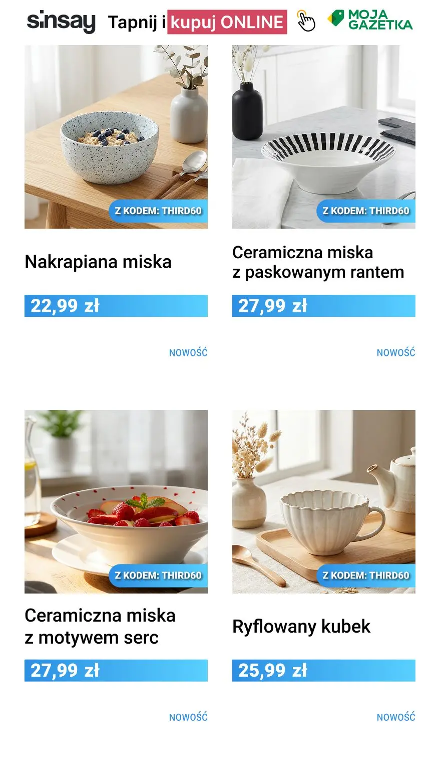 gazetka promocyjna Sinsay ☀️️ -60% na KAŻDY trzeci, najtańszy nieprzeceniony produkt 🌺 - Strona 4