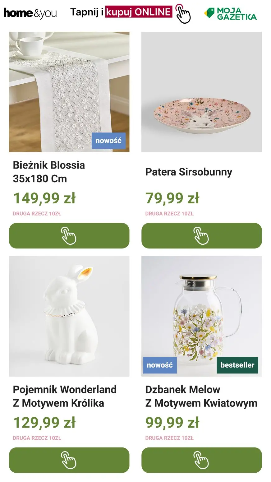 gazetka promocyjna home&you Druga rzecz za 10zł!! 🐇🐇 - Strona 4