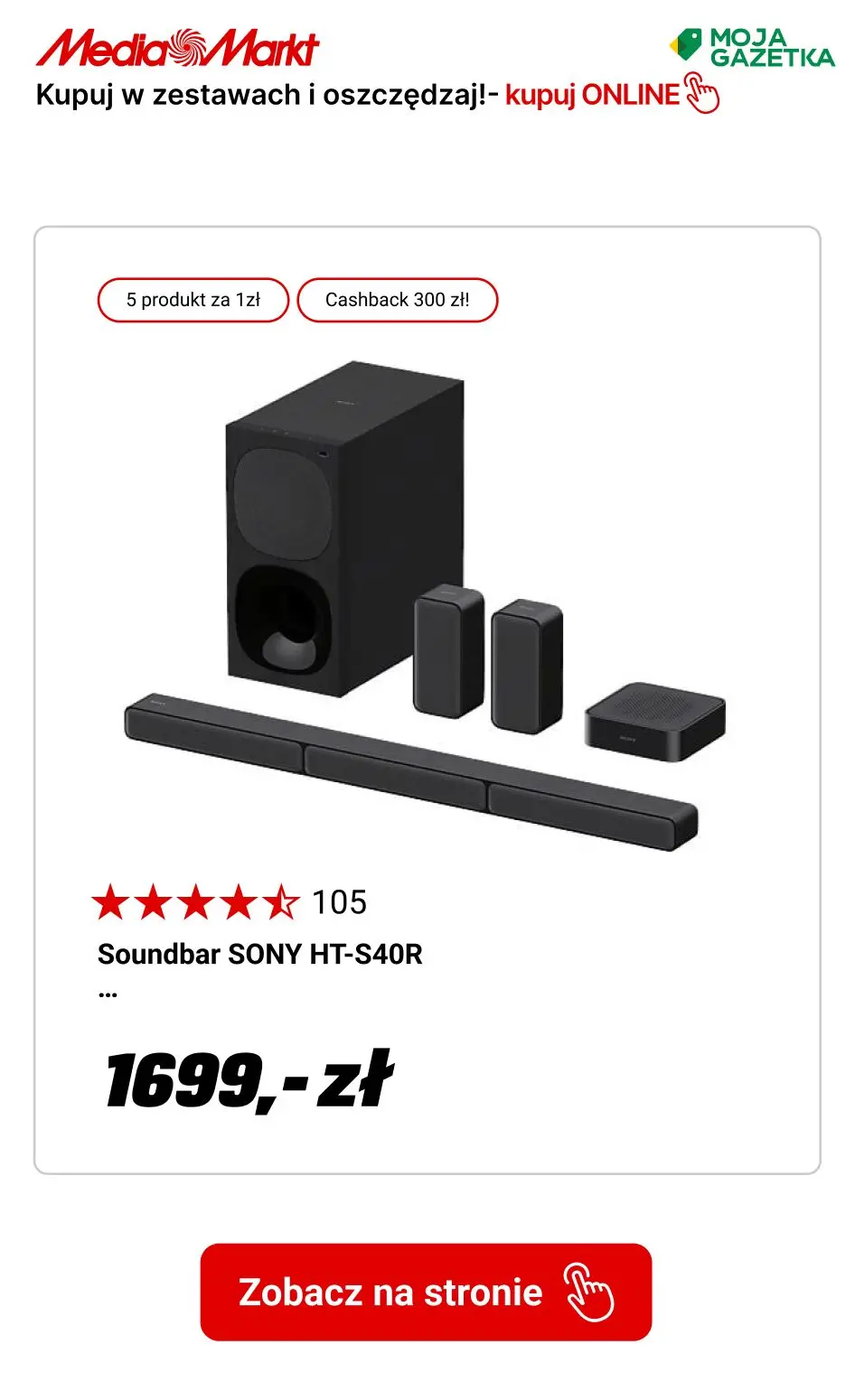gazetka promocyjna Media Markt ZestawoMania w MediaMarkt! Kupuj w zestawach i oszczędzaj. Piąty produkt za 1zł! - Strona 9